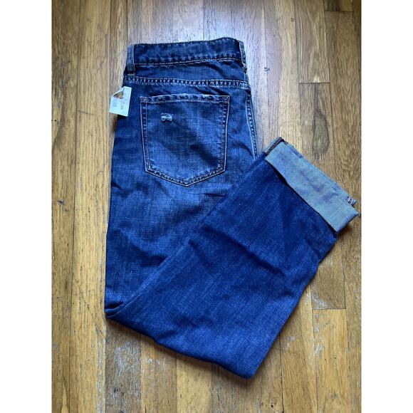DARK BLUE, RIPPED AEROPASTALE "BOYFRIEND" JEANS-BNWT (SIZE 8) - Picture 3 of 4